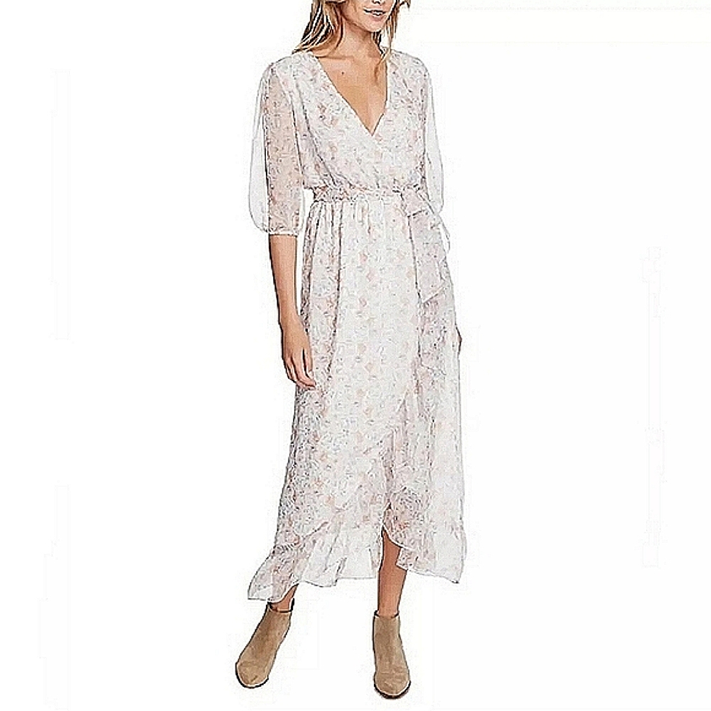 1 State White Floral Woodland Gardens Dress XL